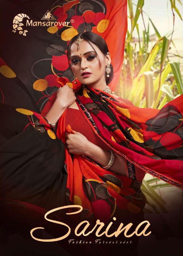 Mansarover Fashion Sarina Fancy Printed Saree Wholesaler