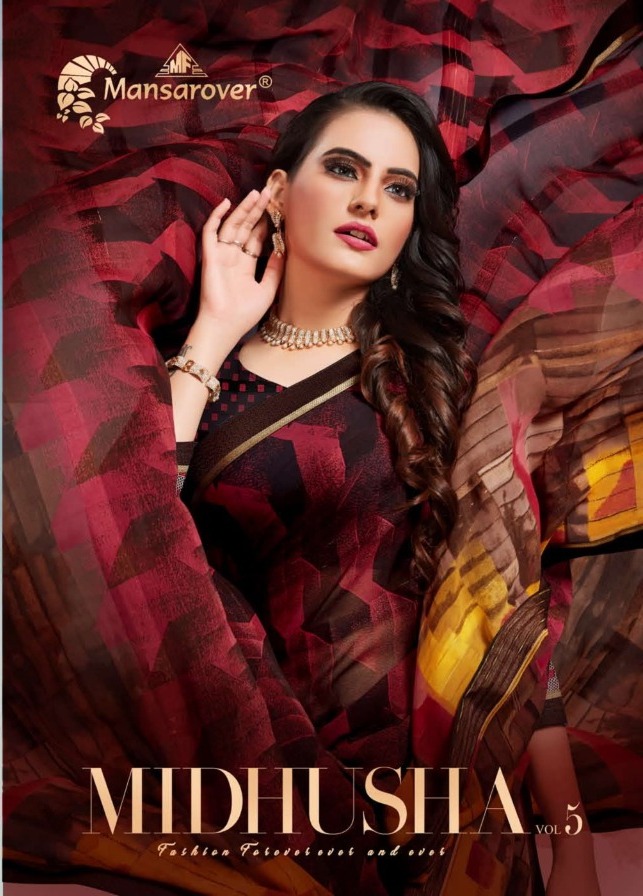 Mansarover Midhusha Vol 5 Fancy Printed Saree Online Supplier