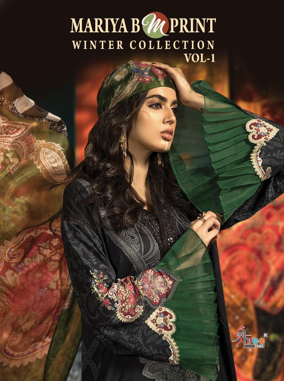 Maria B M Print Winter Collection Vol 1 By Shree Fab Pashmina Print With Embroidery Suits