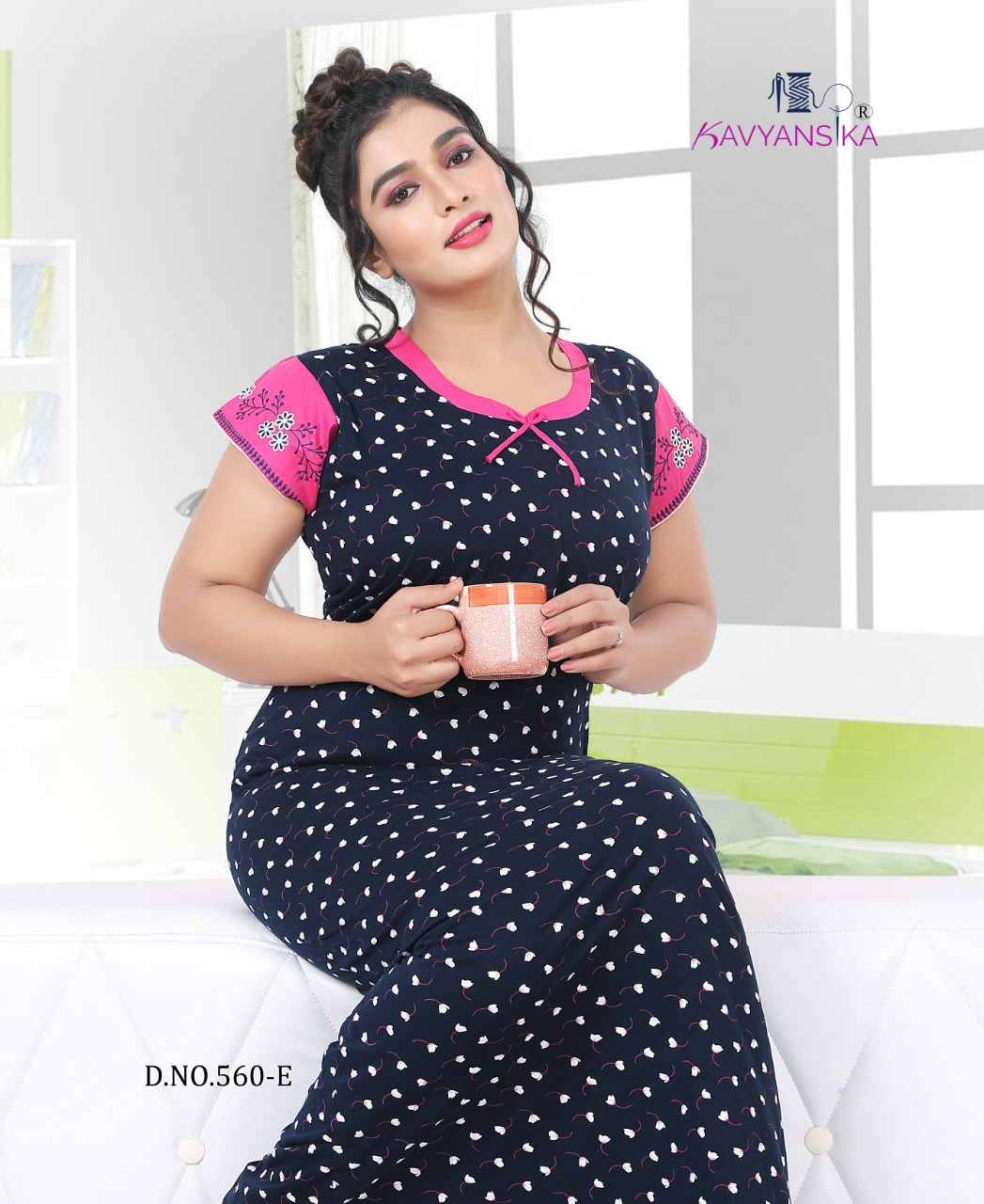 Nighty Vol 560 By Kavyansika Cotton Hosiery Nighty Collection