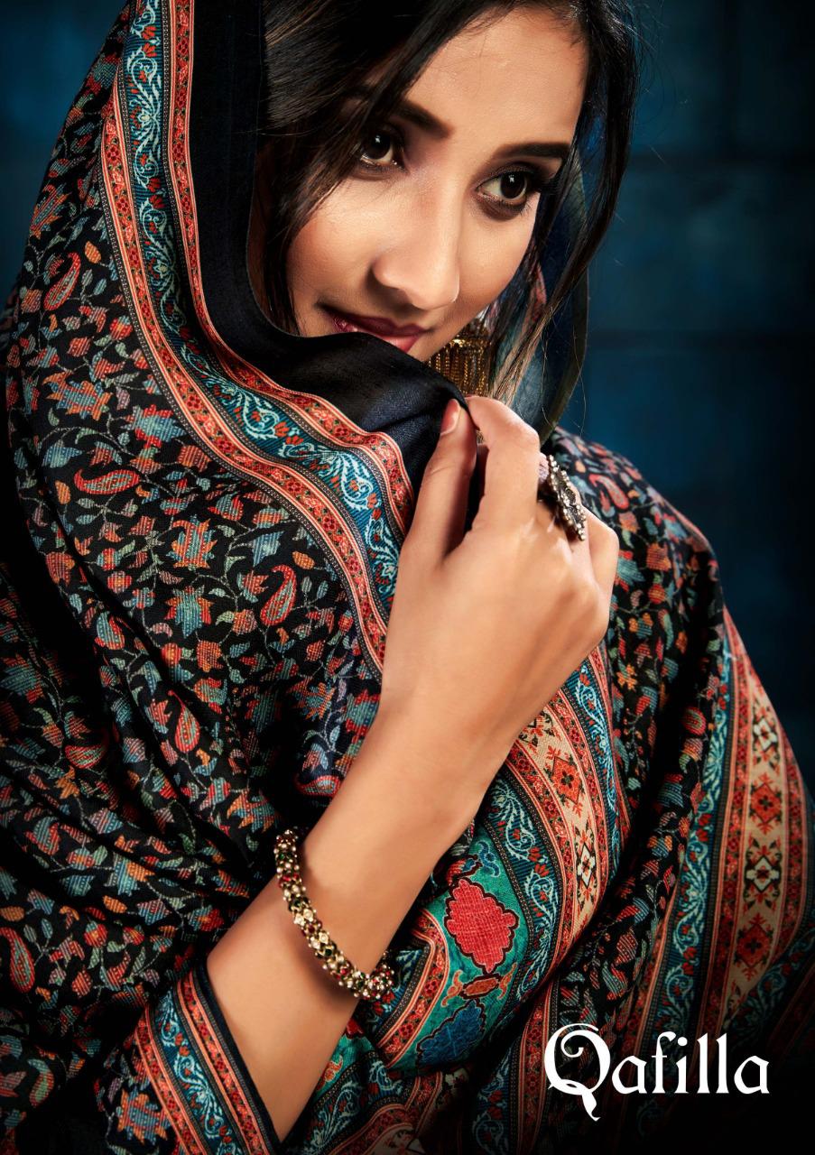 Qafilla By Sargam Pashmina Digital Print With Swarovski Work Winter Suits