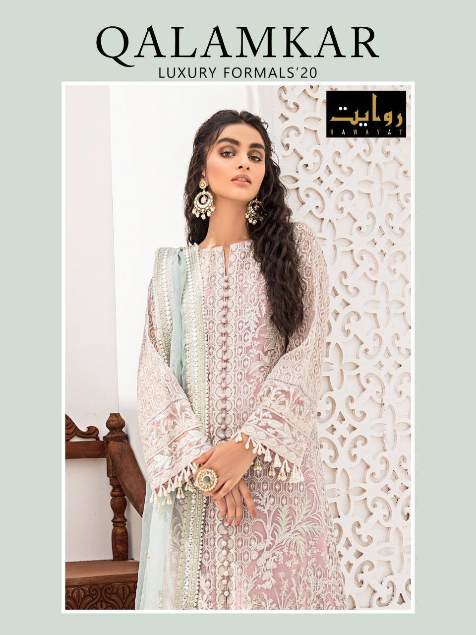 Qalamkar By Rawayat Georgette Embroidery Pakistani Salwar Kameez