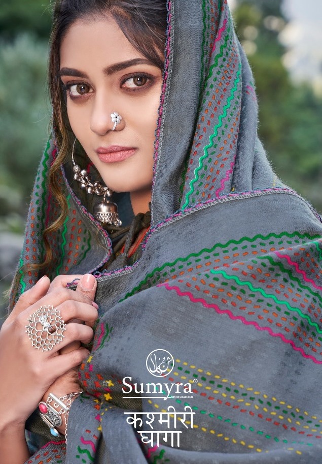 Radhika Fashion By Sumyra Kashmiri Dhaga Pure Pashmina Designer Print Casual Wear Suits