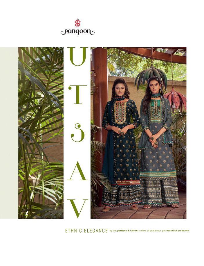 Rangoon Present Utsav Heavy Rayon Readymade Salwar Kameez