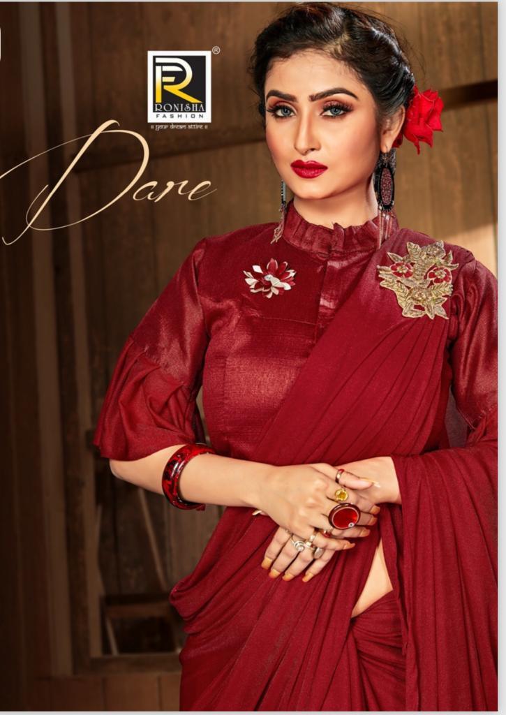 Ranjna Saree Launch Dare Imported Lycra Ready Saree With Readymade Blouse New Concept