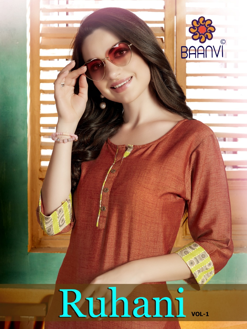 Ruhani By Baanvi Rayon Formal Wear Cheap Rate Kurtis Collection