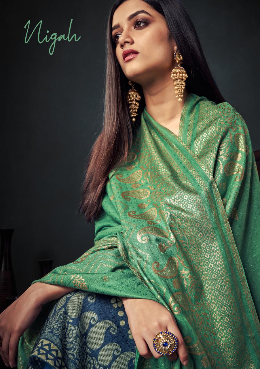 Sargam Prints Presenting Nigah Pure Pashmina Designer Prints Embroidery Work Suits