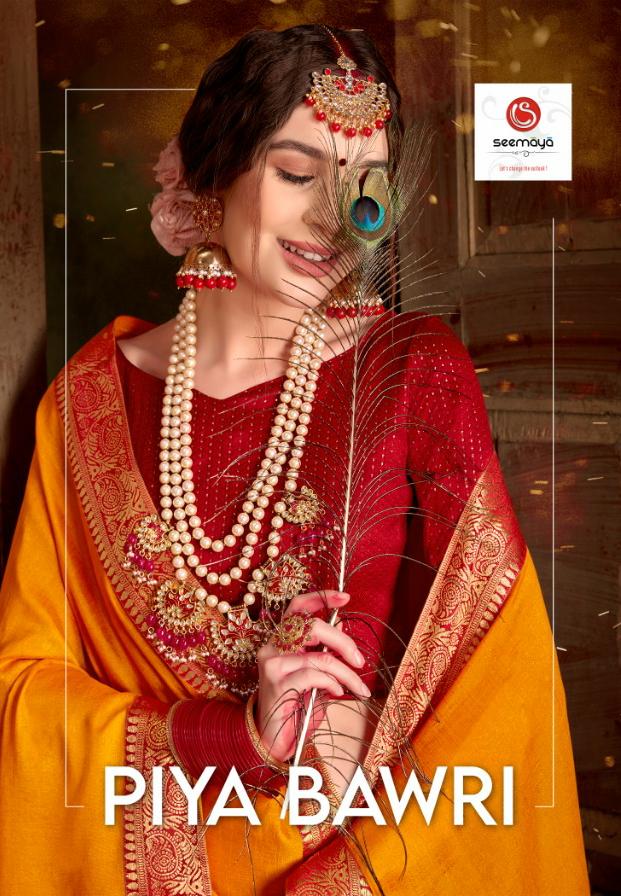 Seemaya Launch Piya Bawari Vichitra Silk Casual Wear Fancy Saree