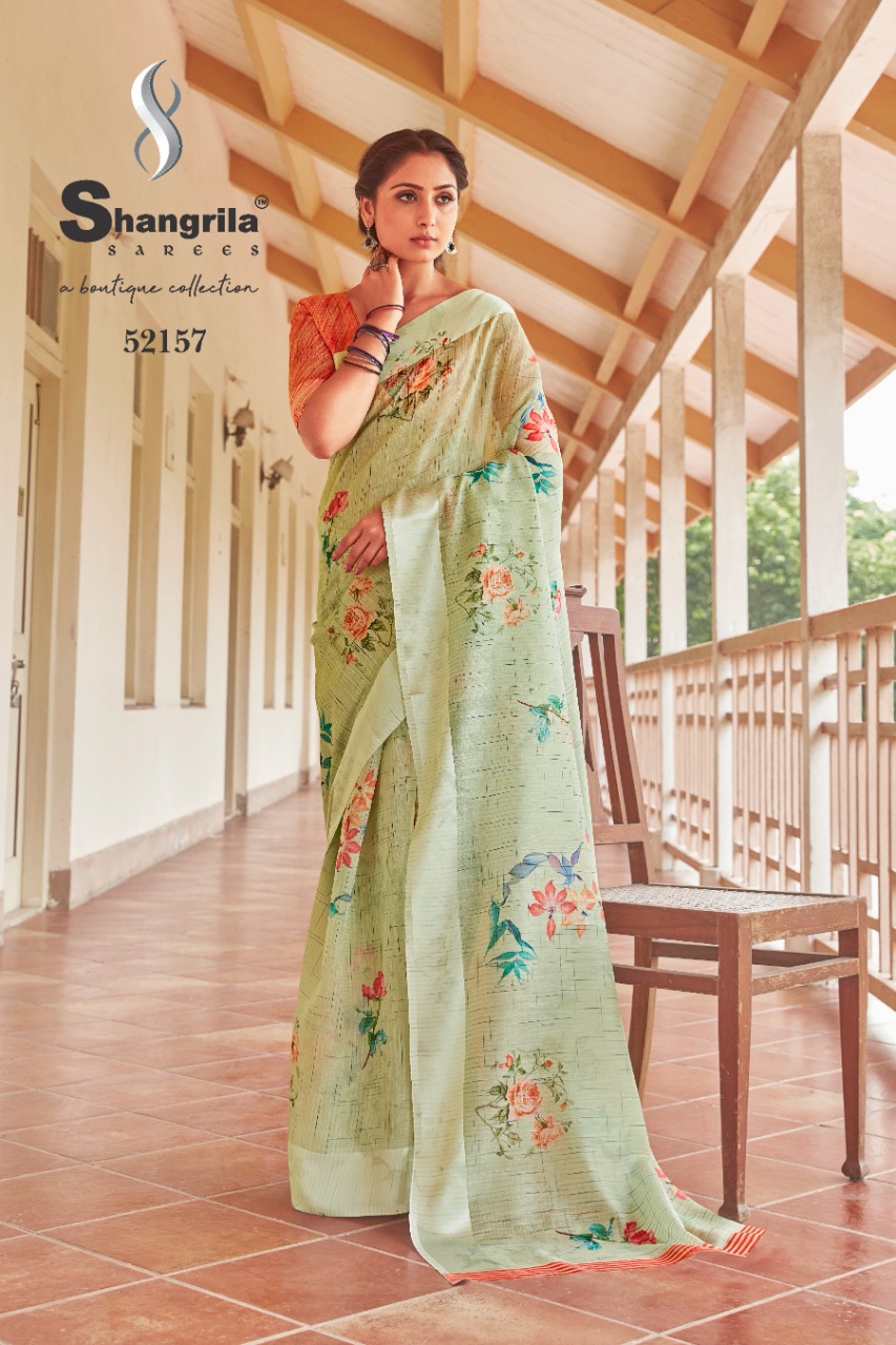 Shangrila Kanika Linen Latest Collections Linen Cotton Saree Exporter In India