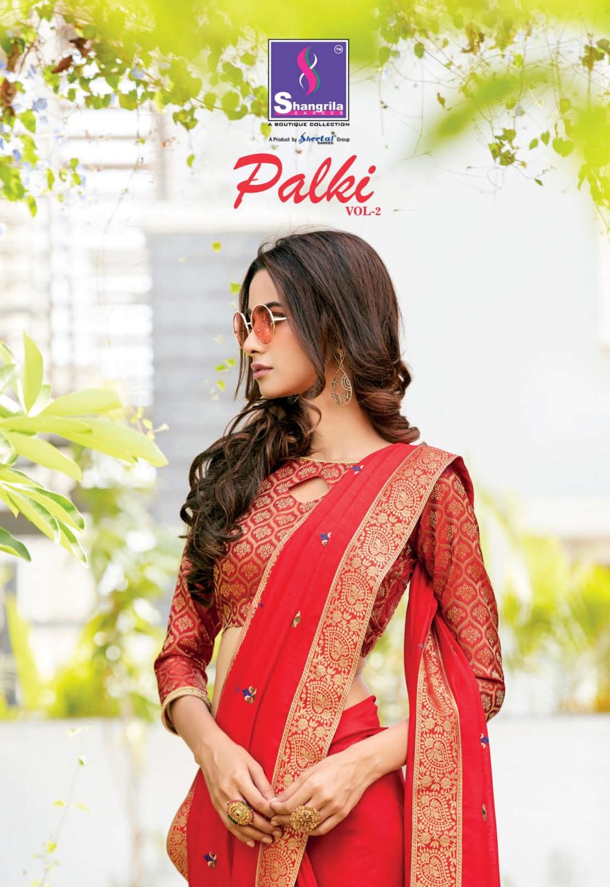 Shangrila Palki Vol 2 Soft Silk Sobar Border New Designer Work Saree Wholesaler