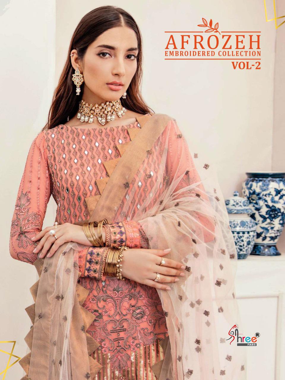 Shree Fabs Afrozeh Embroidered Collection Vol 2 Georgette Pakistani Suits