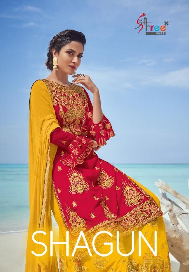 Shree Fabs Launch Shagun Georgette Embroidery Exclusive Work Salwar Kameez