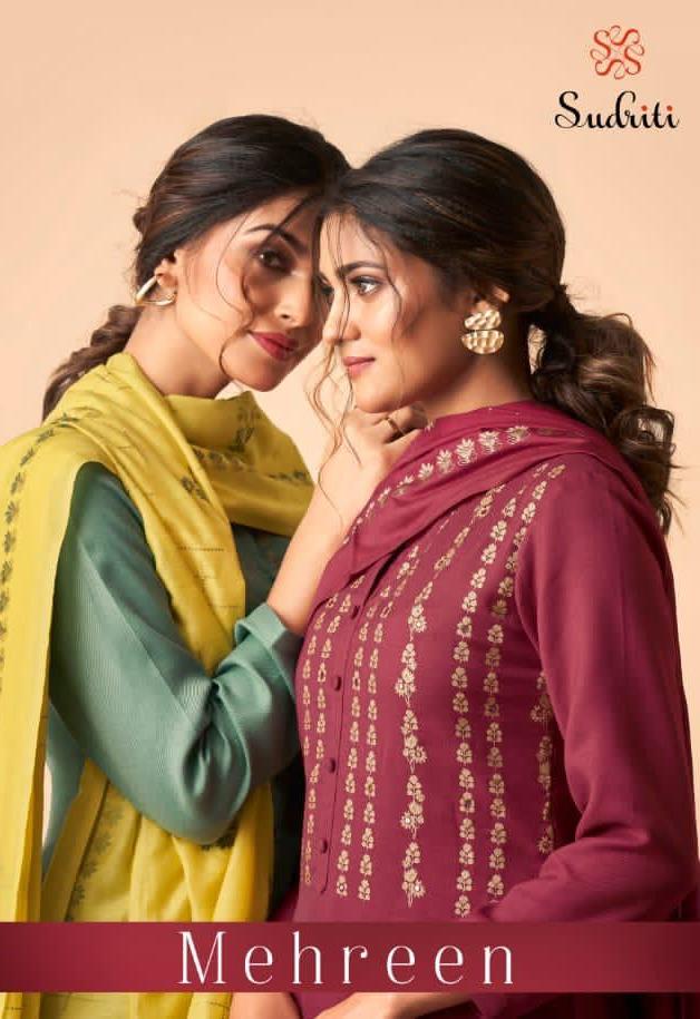 Sudriti Launch Mehreen Pashmina With Print Excellent Salwar Kameez In India