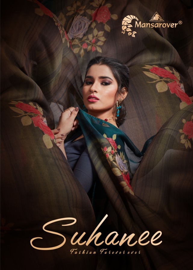 Suhanee By Mansarover Moss Chiffon Printed Ethnic Saree Seller