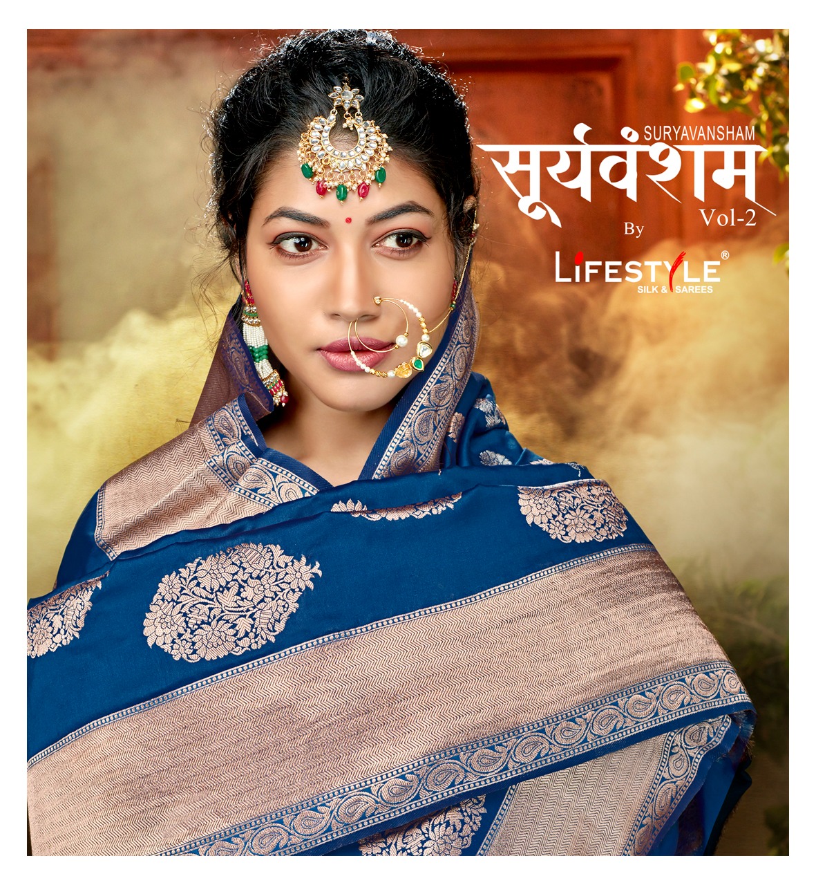 Suryavansham Vol 2 By Lifestyle Lichi Silk Traditional Look Saree At Krishna Creation In Surat