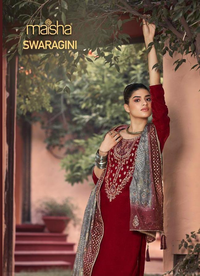 Swaragini By Maisha 9001-9007 Series Velvet Designer Fancy Salwar Kameez