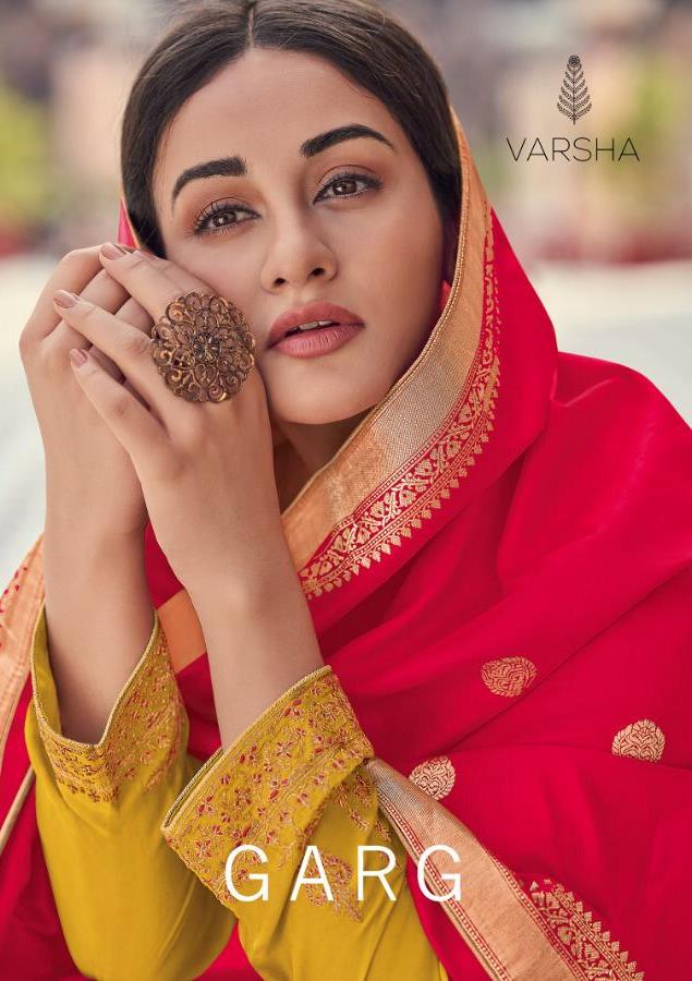 Varsha Fashions Launching Garg Modal Satin With Embroidery Work Suits Looking Classy