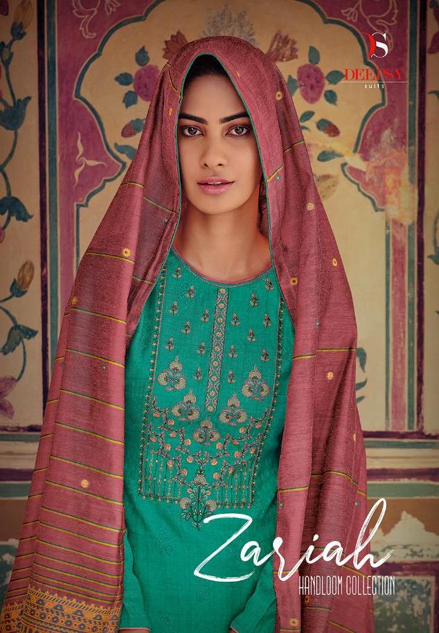 Zariah By Deepsy Suits Woven Pashmina Print With Embroidery Latest Dress Materials