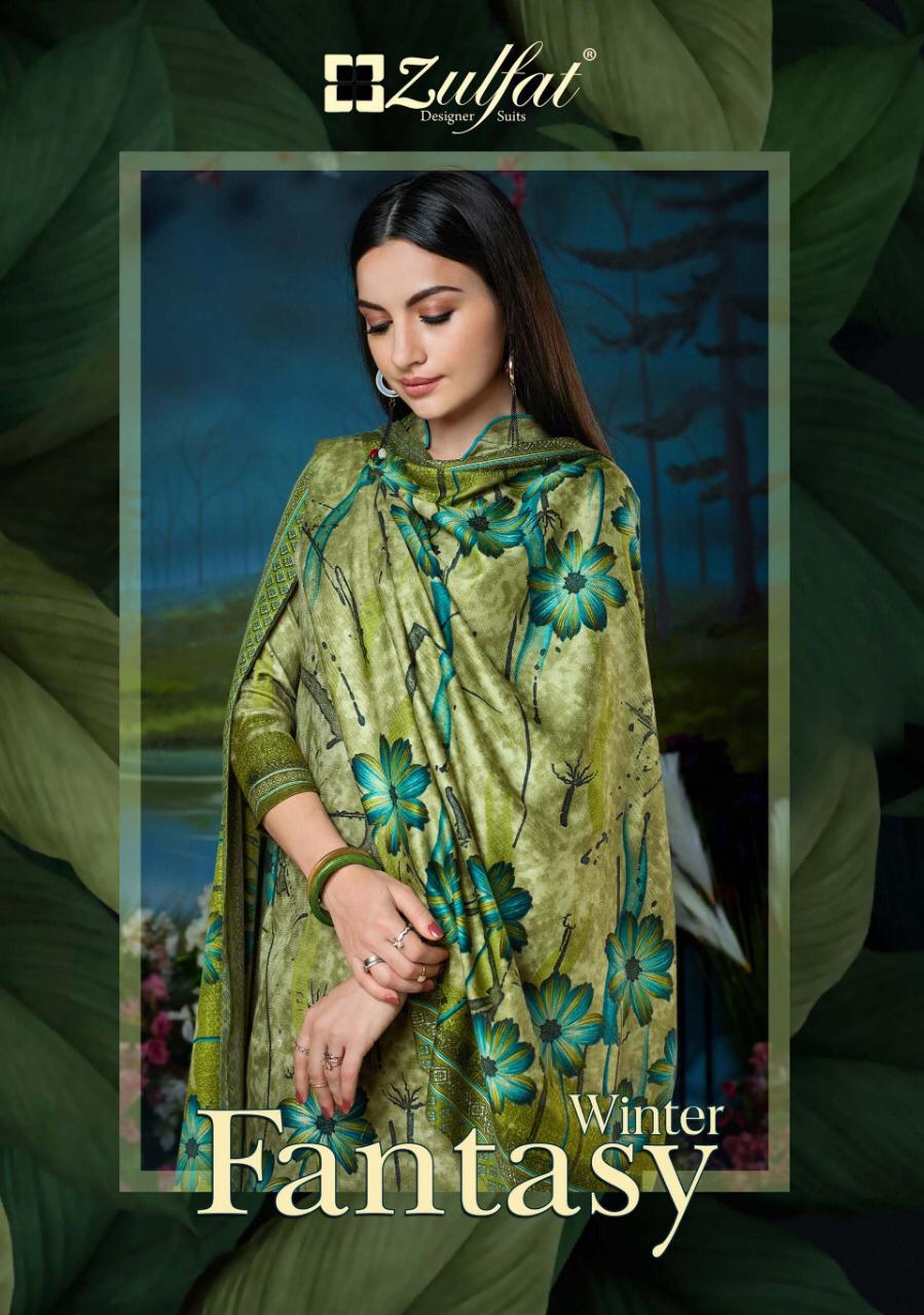 Zulfat Designer Launch Winter Fantasy Vol 2 Pashmina Digital Print Salwar Suits