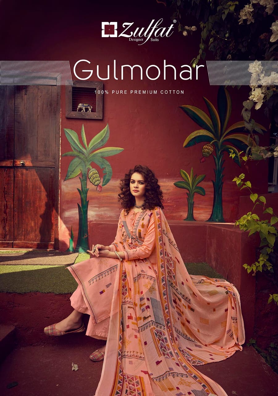 Zulfat Gulmohar Vol 3 Pure Cotton Casual Wear Dress Materials