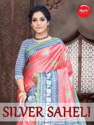 Apple Launch Silver Saheli Vol 1 Silk Digital Print Casual Wear Saree Catalogs