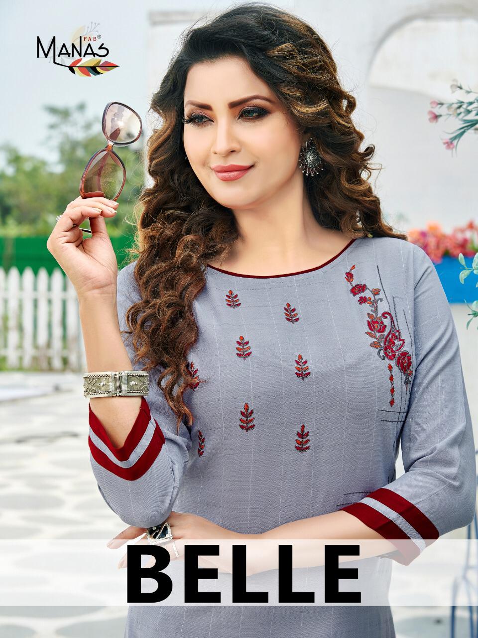 Beele By Manas Fab Rayon With Embroidery Work Top With Bottom Online Supplier