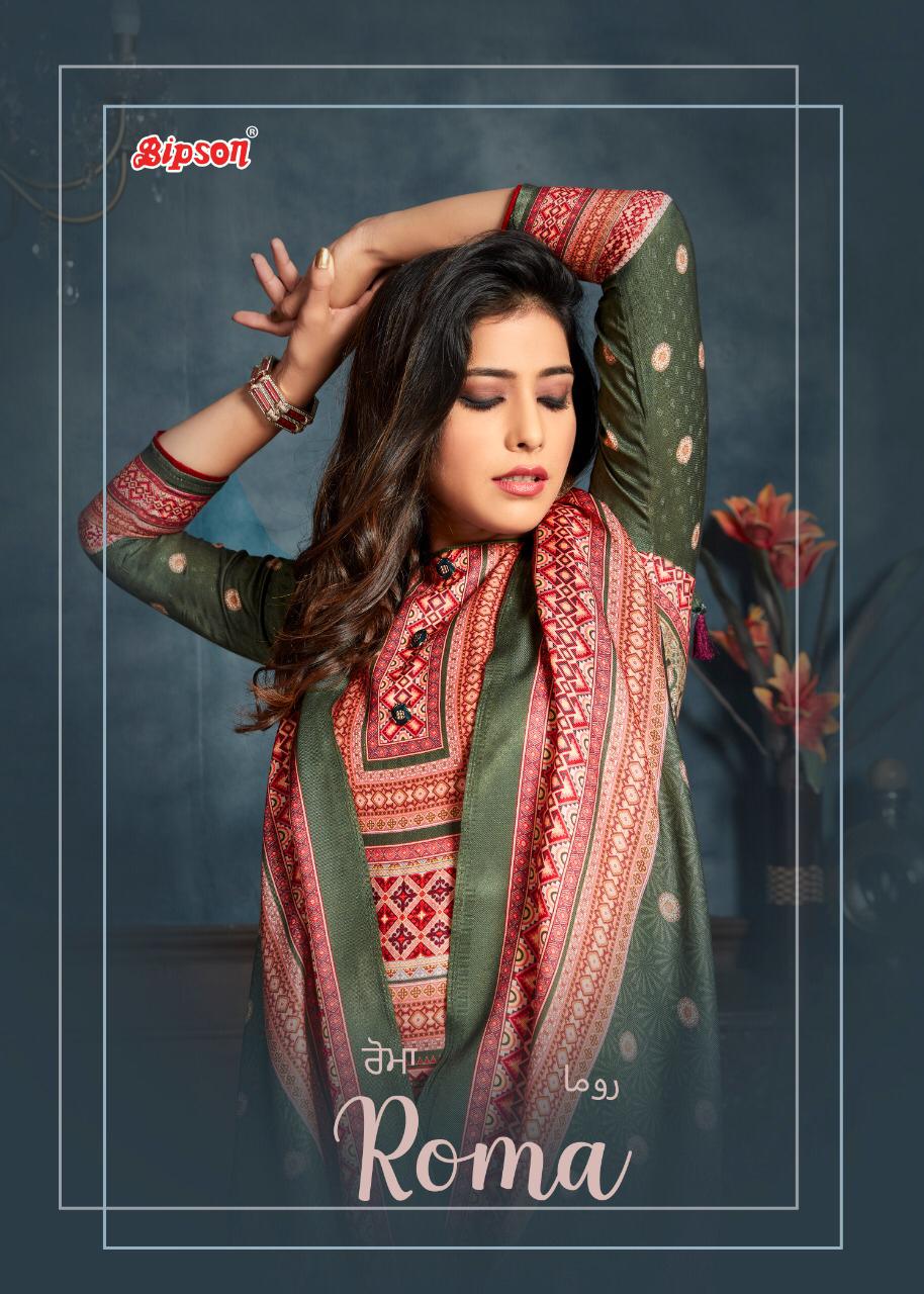 Bipson Launch Roma Woollen Pashmina Digital Print Salwar Kameez