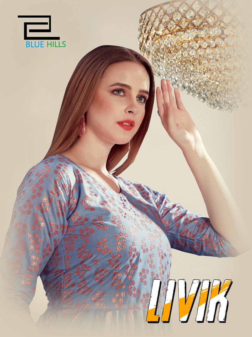 Blue Hills Present Livik Vol 1 Cotton Long Gown Style Kurti Wholesale Rate