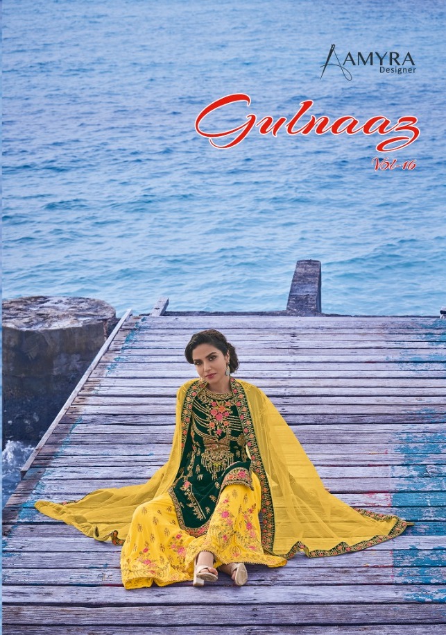 Gulnaaz Vol 16 By Amyra Georgette Embroidery Plazzo Style Salwar Kameez