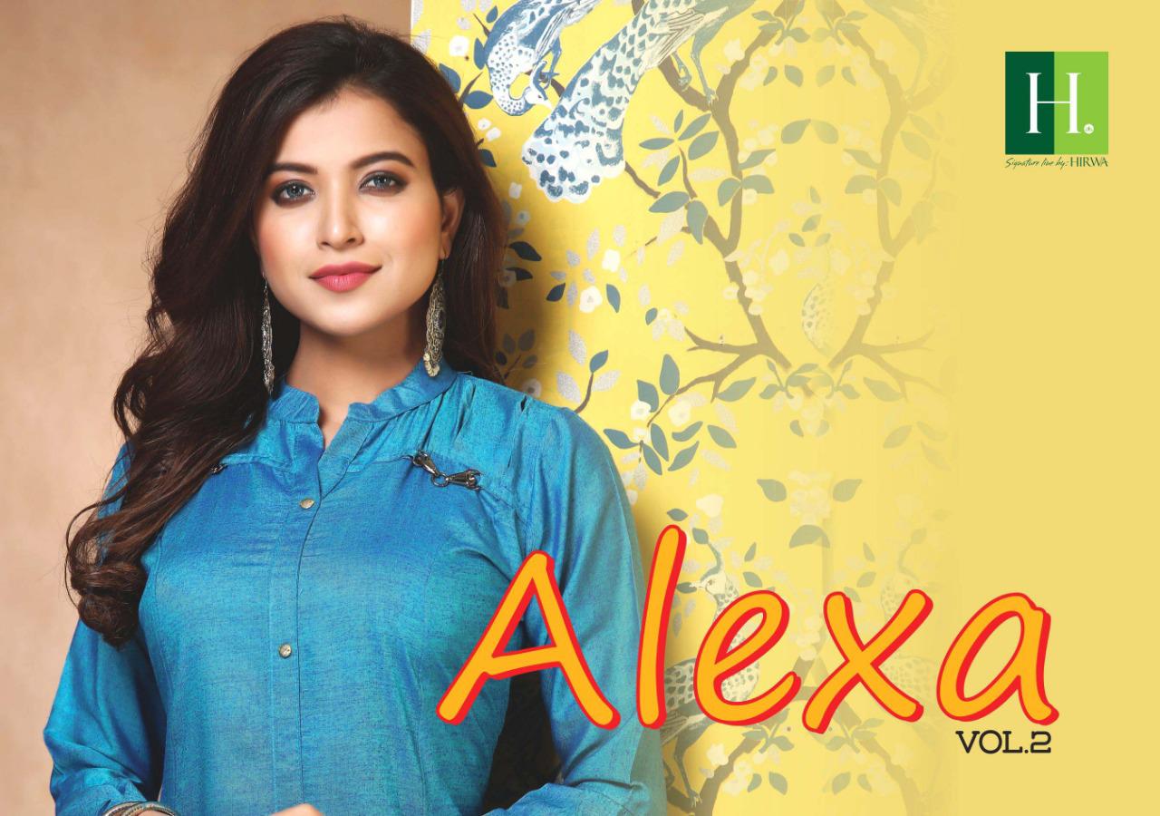 Hirwa Present Alexa Vol 2 Rayon Raw Silk Casual Kurti Online Shopping In Surat