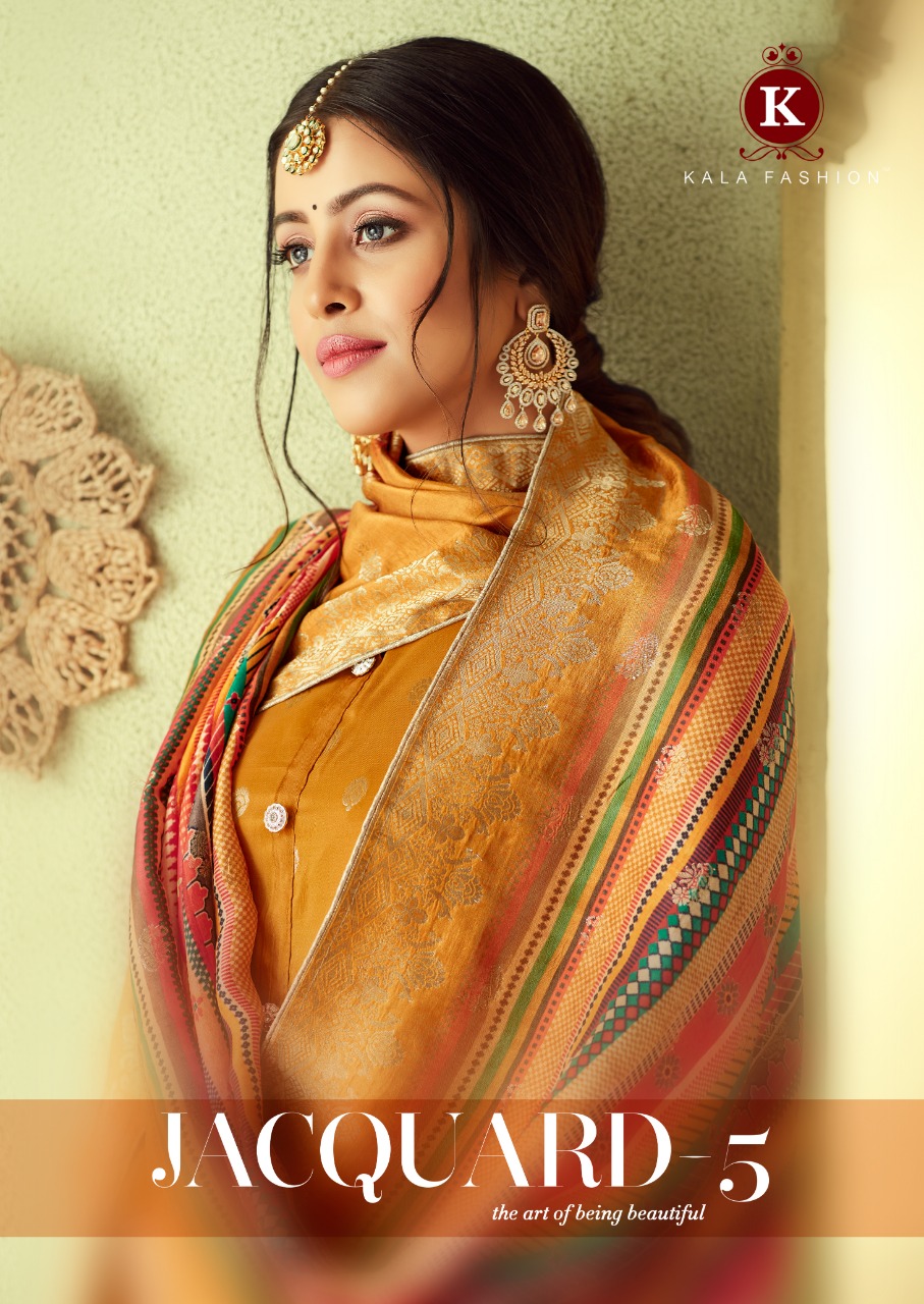 Kala Fashion Presents Jacquard Vol 5 Designer Pure Jacquard Silk Wedding Season Suits