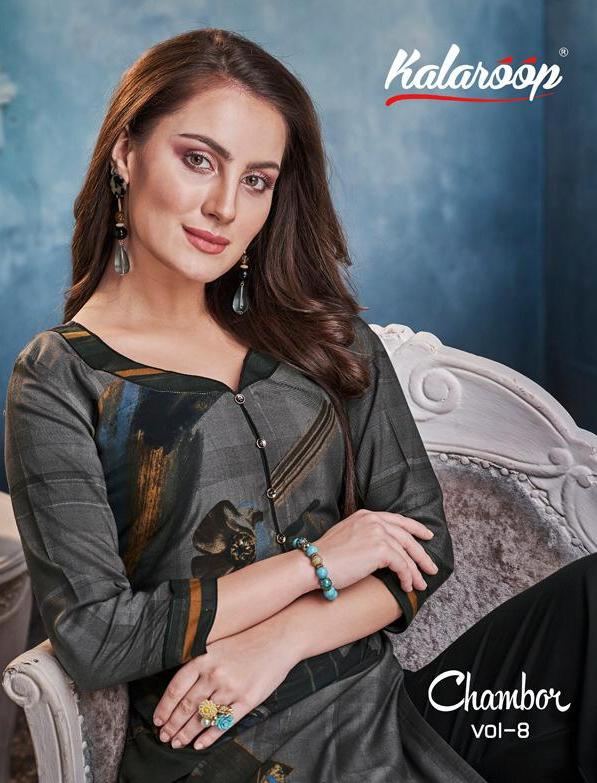 Kalaroop Chambor Vol 8 By Kajree Reyon Top With Plazzo Designer Collection