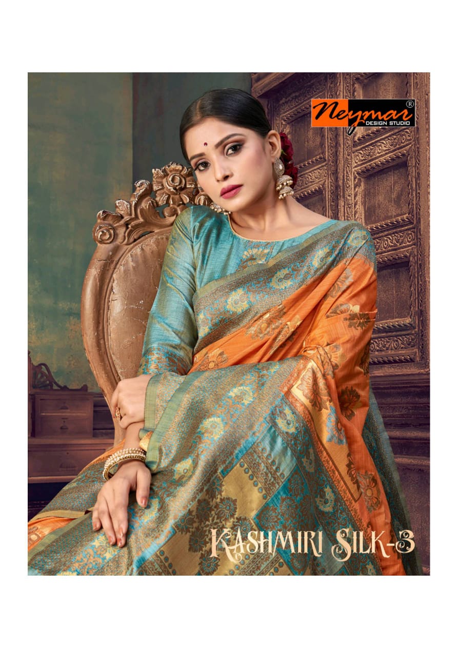 Kashmiri Silk Vol 3 By Neymar Design Studio Heavy Look New Design Print Silk Saree