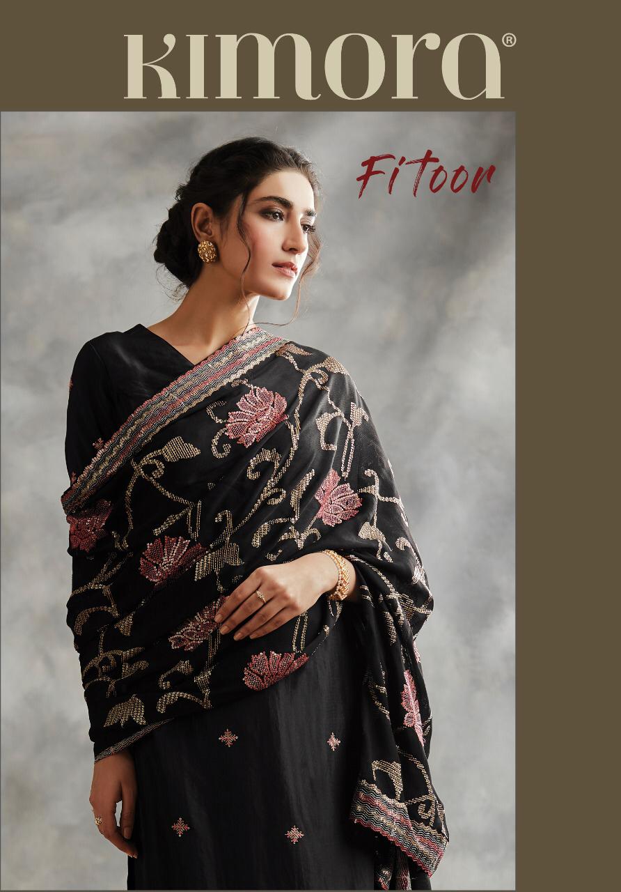 Kimora Presents Fitoor Chinnon Chiffon Embroidery Border Salwar Kameez Collections