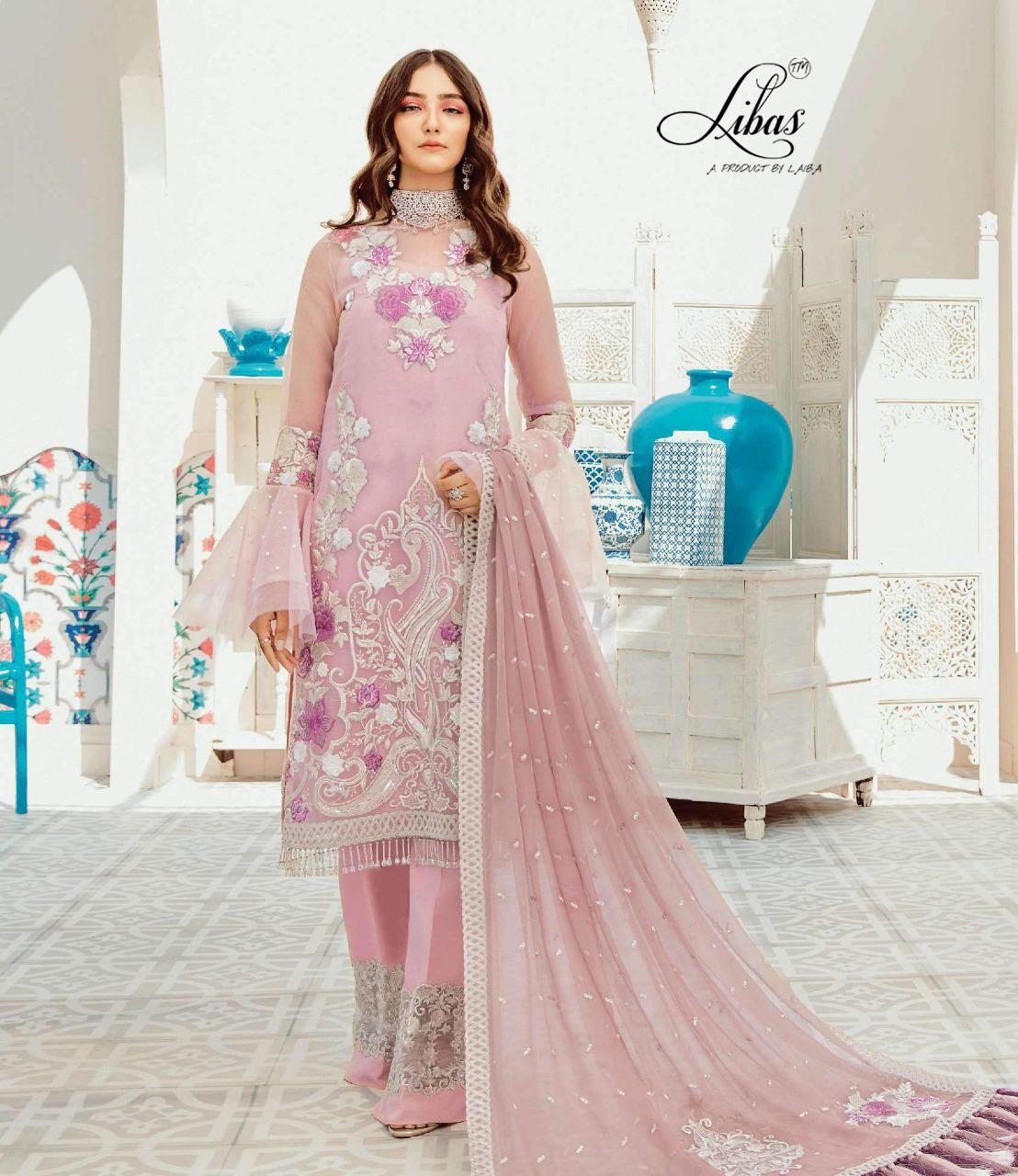 Laiba Presents Libas Lpc 10 Georgette With Embroidery Work Classy Look Salwar Suits