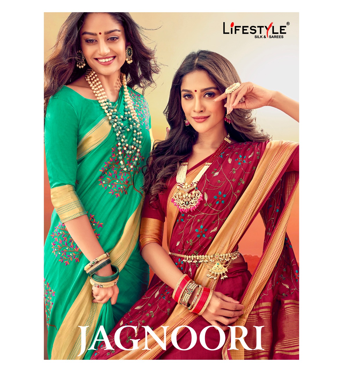 Lifestyle Launch Jagnoori Vol 1 Nylone Silk Traditional Wear Designer Saree Wholesaler