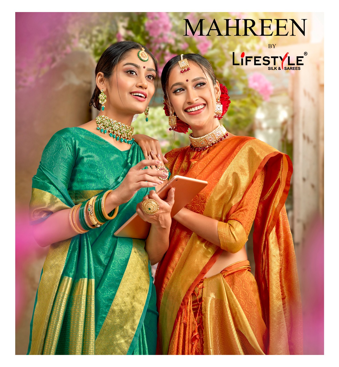 Lifestyle Mahreen Vol 1 Jacquard Zari Border Traditional Look Saree At Best Rate