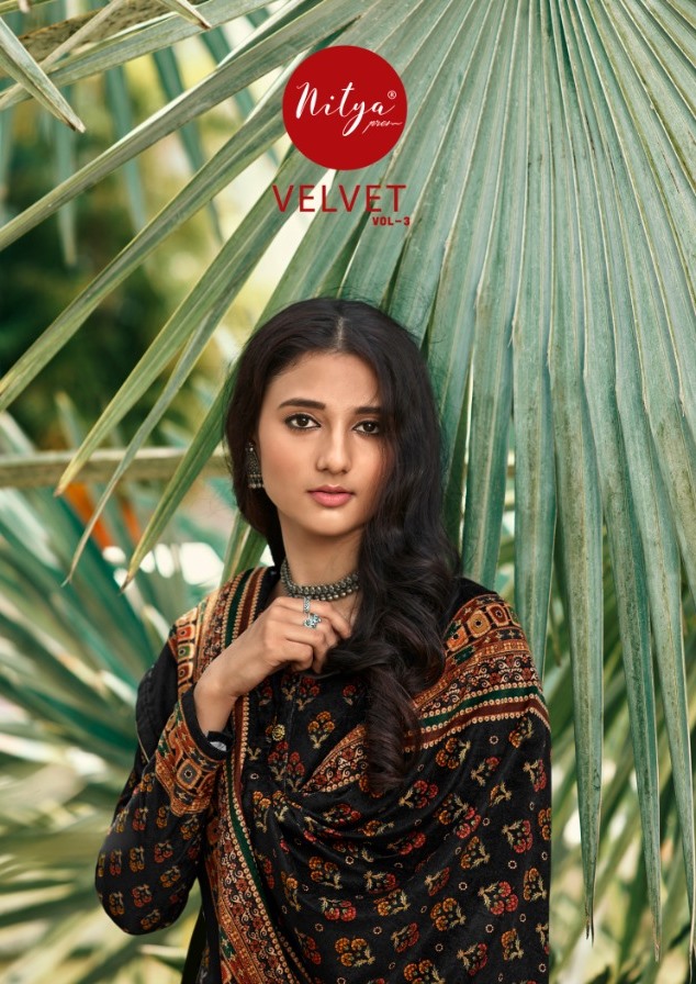 Lt Nitya Presents Velvet Vol 3 Exclusive Stylish Velvet Digital Print Salwar Suits