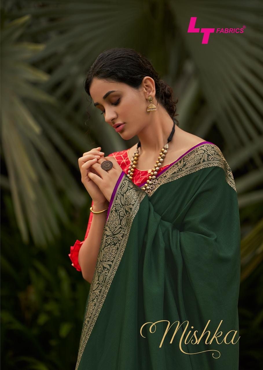 Mishka By Lt Fashion Viscose With Fancy Blouse Exclusive Saree Collections