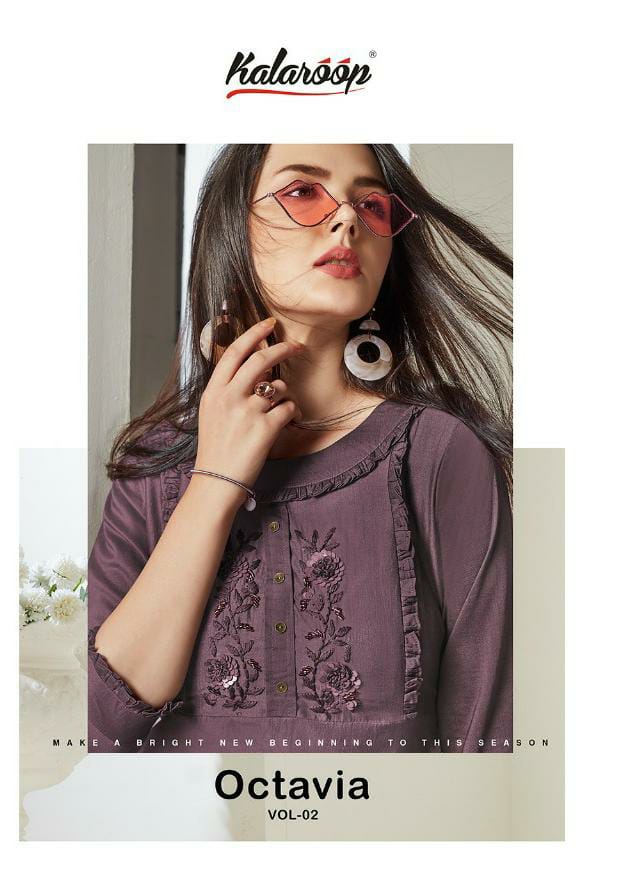 Octavia Vol 2 By Kalaroop Lining Silk Casual Wear Kurti Online Shopping In Surat Market