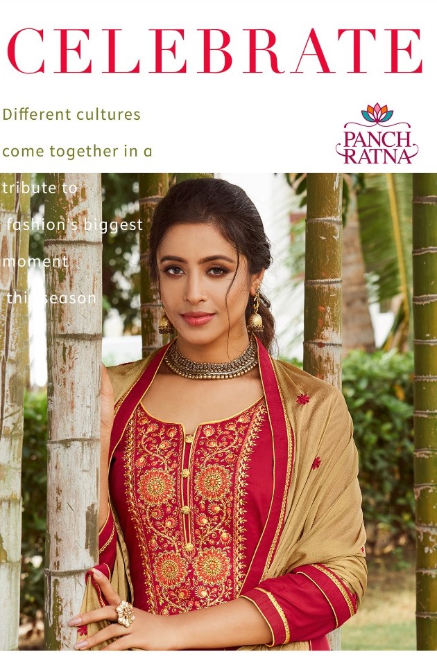 Panch Ratna Launching Celebrate Jam Silk Work Exclusive Salwar Kameez In Surat