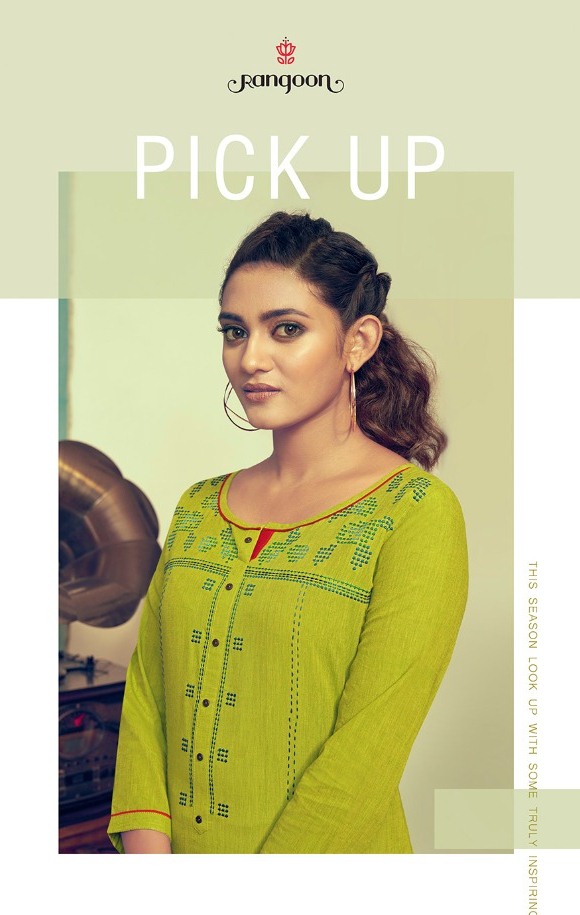 Rangoon Presents Pick Up South Pure Cotton Stylish Kurti With Bottom Collections