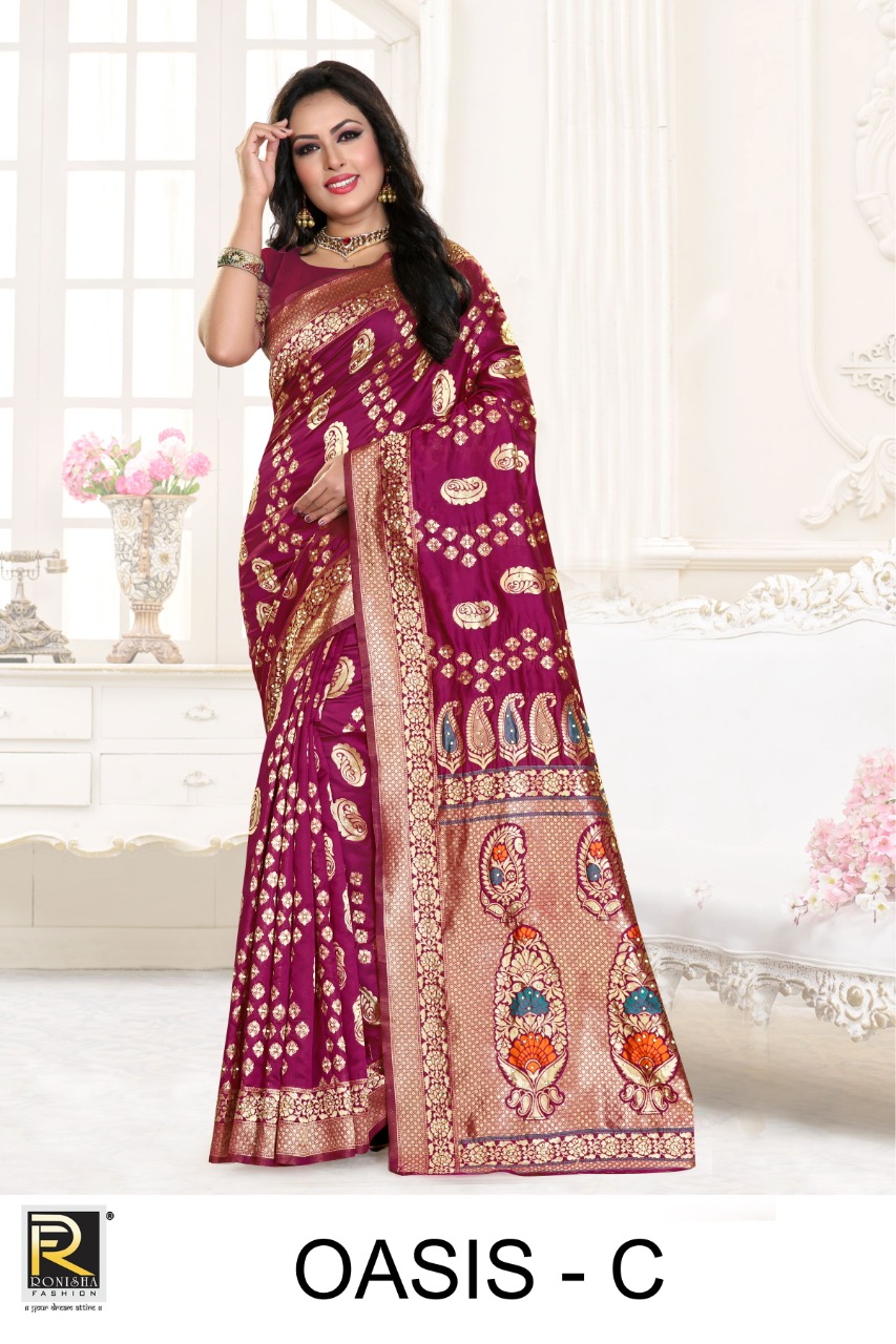 Ranjna Saree Launch Oasis Designer Silk Traditional Look Saree Exporter