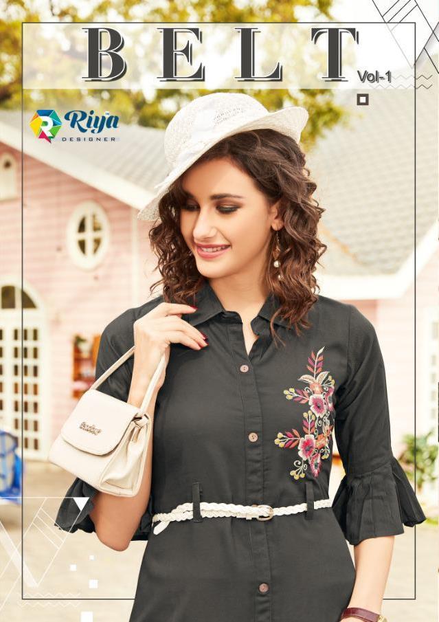 Riya Designer Belt Vol 1 Heavy Rayon Exclusive Kurti At Wholesale Price