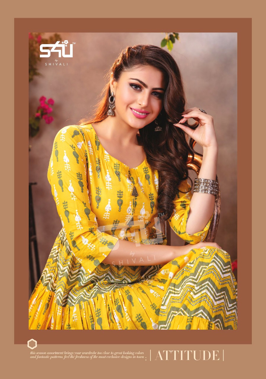 S4u By Shivali Launch Flairy Tales Vol 3 Cotton Long Gown Style Stylish Exclusive Kurti