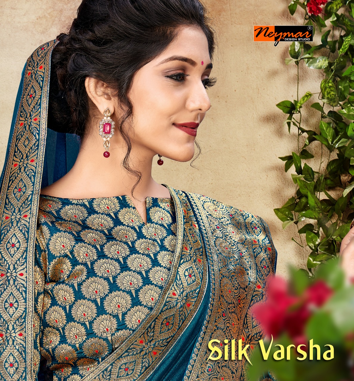 Silk Varsha By Neymar Design Studio 1001-1006 Series Silk Ethnic Wear Saree Wholesaler