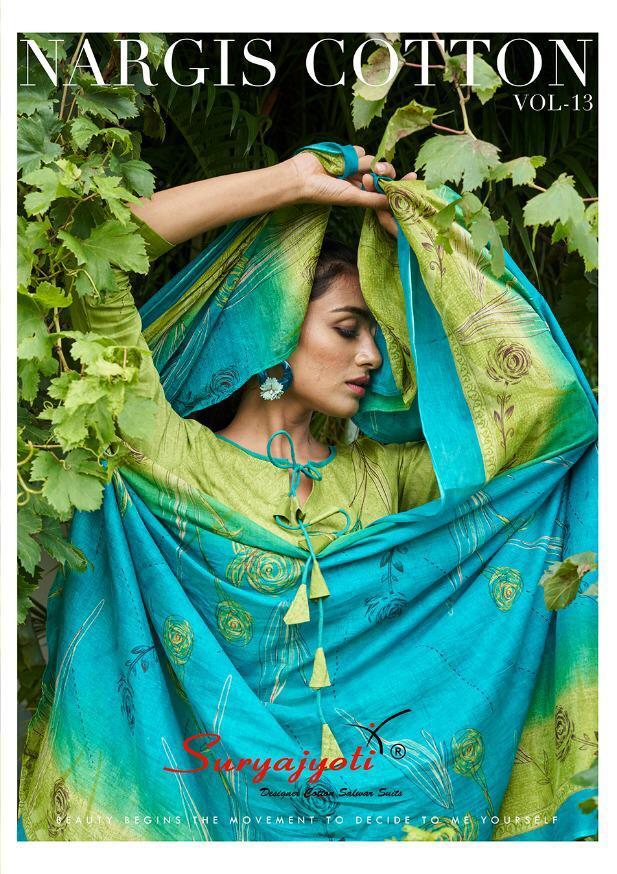 Suryajyoti Nargis Cotton Vol 13 Regual Wear Cotton Salwar Suit At Chipest Rate