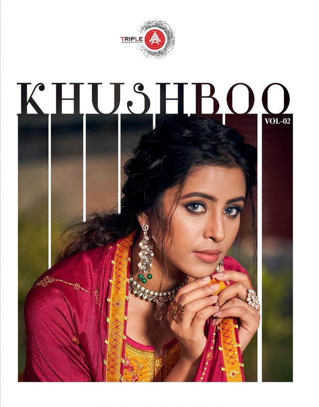 Triple Aaa Presents Khushboo Vol 2 Jam Silk With Work Exclusive Salwar Kameez In India