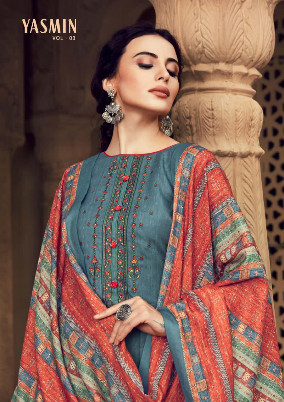 Yasmin Vol 3 By Sargam Pashmina Designer Work Salwar Suits