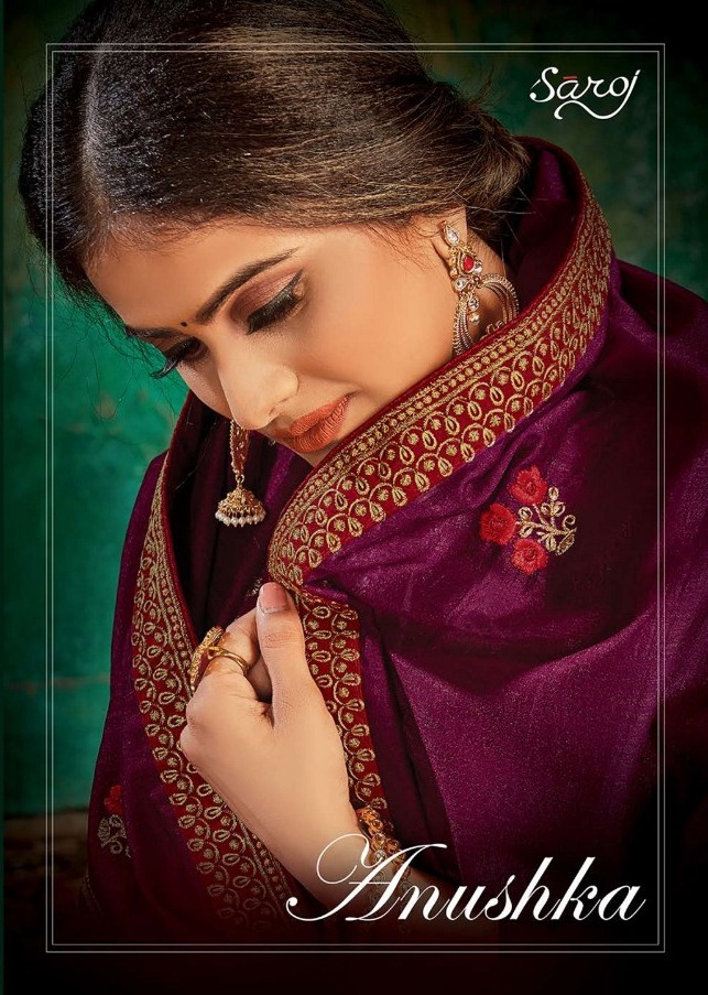 Anushka By Saroj Vichitra Silk With Heavy Border Designer Saree At Wholesale Price